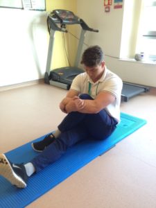 A gluteal stretch is part of the stretching programme for sciatica relief