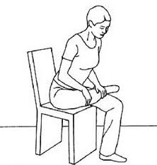 seated piriformis stretch to help sciatica when sitting